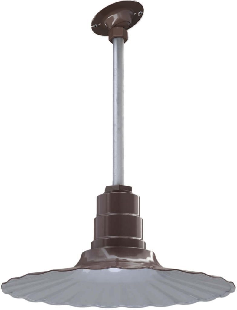 Eagle Rock Color Dark Bronze Interior Color White with a 12" Sloped Stem
